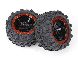 Remo Hobby 1 колесо в сборе для монстра (правое синее)