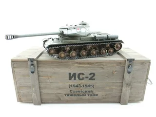 Танк Taigen ИС-2 модель 1944, СССР, зеленый, (для ИК танкового боя) + деревянная коробка