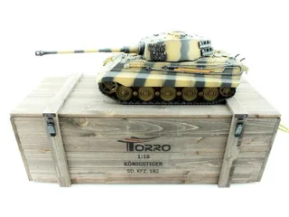 Torro King Tiger (башня Henschel) 1/16 2.4G, ИК-пушка, деревянный ящик