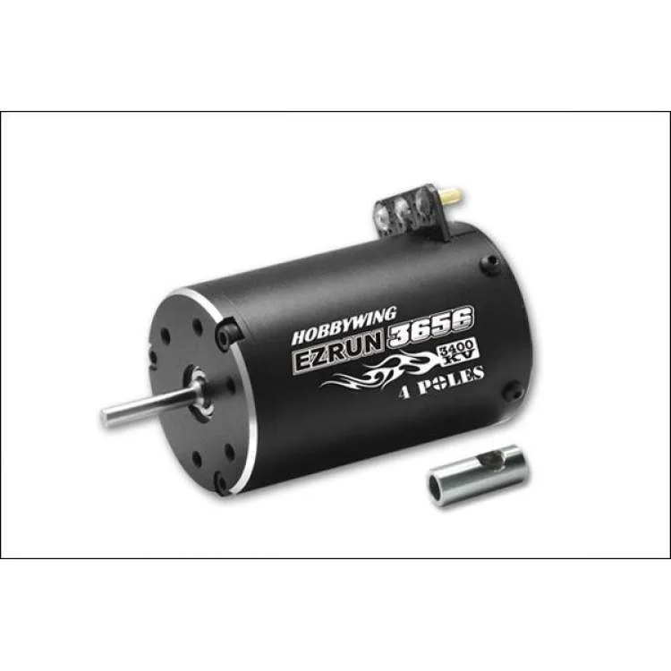 Бесколлекторный бессенсорный 4х полюсный мотор Ezrun 3400KV/3656 для Short Course и монстров масштаба 1:10