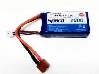 Аккумулятор Li-Po Spard 2000mAh, 7,4V, 20C, T‐plug для Remo Hobby 1/16, Himoto 1/18