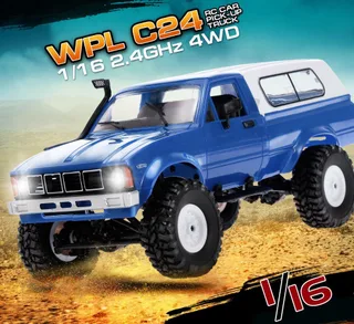 Внедорожник синий 1/16 электро - RC Military Truck Buggy Crawler PRO WPLC-24-Blue — фото 21