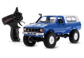 Внедорожник синий 1/16 электро - RC Military Truck Buggy Crawler PRO WPLC-24-Blue — фото 5