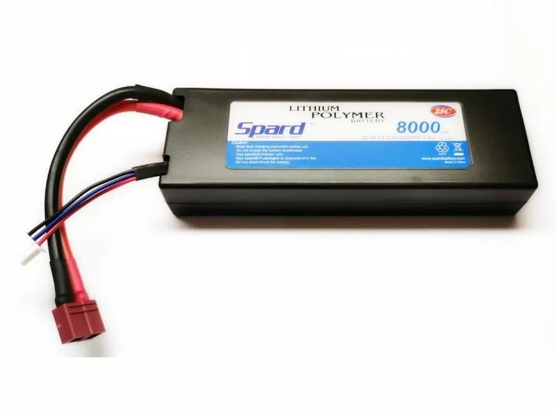 Аккумулятор Li-Po Spard 8000mAh, 7,4V, 25C, T‐plug YT1143125PPP