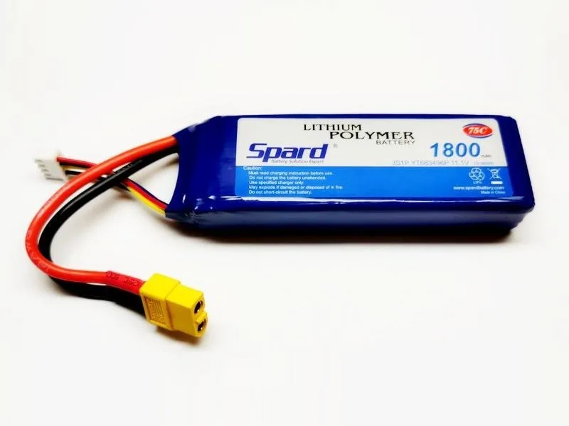 Аккумулятор Li-Po Spard 1800mAh, 11,1V, 75C, XT60 YTA013