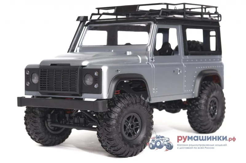 Радиоуправляемая машина MN MODEL американский внедорожник Defender D90 (серебристый) 4WD 2.4G 1/12 RTR MN-99S