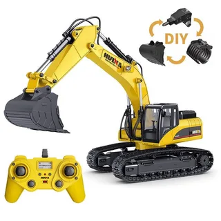 Радиоуправляемый экскаватор HUI NA TOYS 2.4G 23CH 1/14 RTR + Li-Po и З/У HN1580 — фото 11