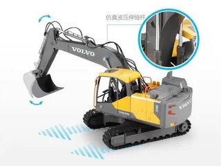 Радиоуправляемый экскаватор Double Eagle Volvo EC160E 1:16 2.4G, ковш E568-003S — фото 2