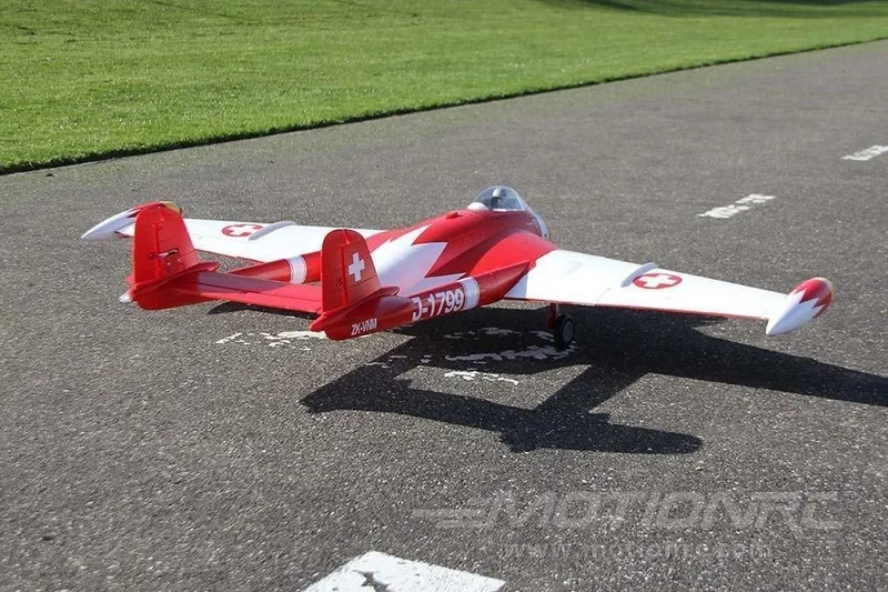Радиоуправляемая модель самолета FreeWing de Havilland DH-112 Venom V2 (красный) KIT Plus RJ30231K+