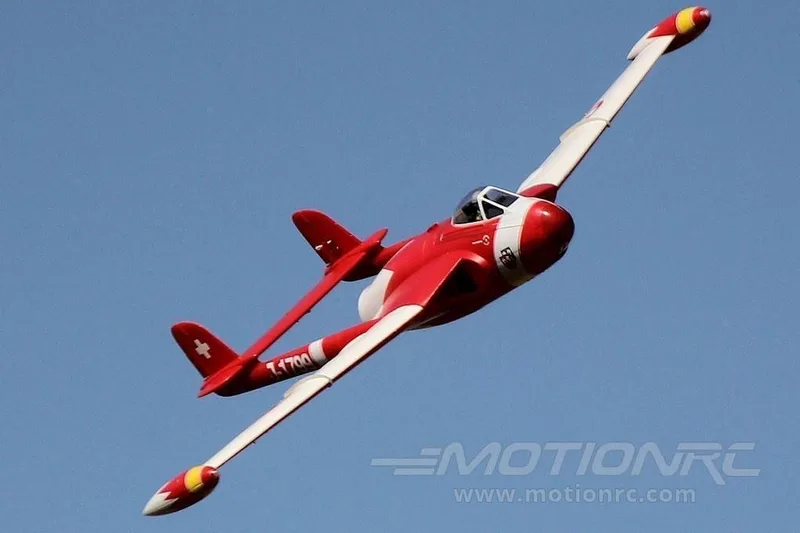 Модель радиоуправляемого самолета FreeWing de Havilland DH-112 Venom V2 (красный) PNP RJ30233P