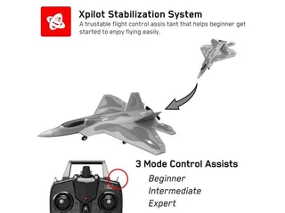 Радиоуправляемый самолет Volantex RC F22 400мм 2.4G 4ch LiPo RTF with Gyro — фото 6