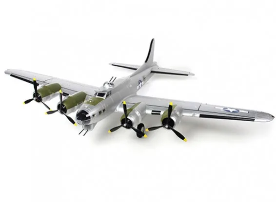 Радиоуправляемый самолет Top RC B17 серебристый 1875мм PNP top073B