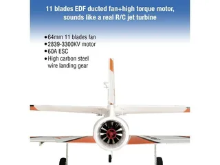 Радиоуправляемый самолет Top RC Jet Star Pro оранжевый 800мм импеллер 64мм 2.4G 4-ch LiPo RTF top089C — фото 5