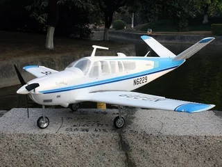 Самолет Top RC ST Beechcraft Bonanza V35 голубой 1280мм (шасси) PNP top085B