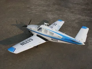 Радиоуправляемый самолет Top RC ST Beechcraft Bonanza V35 голубой 1280мм (шасси) PNP top085B — фото 2