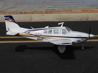 Радиоуправляемый самолет Top RC ST Beechcraft Bonanza A36 фиолетовый 1280мм (шасси) PNP top086B — фото 2