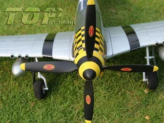 Радиоуправляемый самолет Top RC P-51D 750мм желтый 2.4G 4-ch LiPo RTF top017C — фото 15