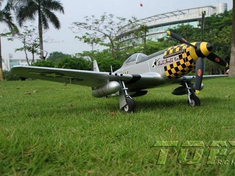 Радиоуправляемый самолет Top RC P-51D Pro желтый 750мм flight controller PNP top017D