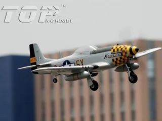 Радиоуправляемый самолет Top RC P-51D Pro желтый 750мм flight controller PNP top017D — фото 7
