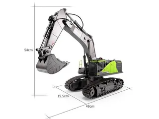 Радиоуправляемый экскаватор HUI NA TOYS 2.4G 22CH 1/14, зеленый RTR HN1593 — фото 3