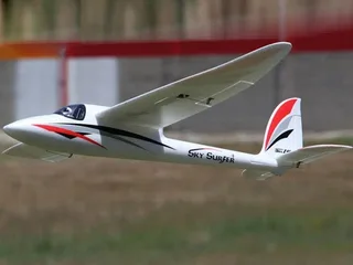 Радиоуправляемый планер Top RC SKY SURFER красный 1400мм 2.4G 4-ch LiPo flight controller RTF top069E — фото 7