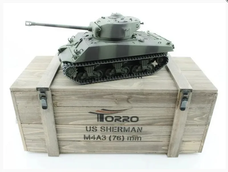 Радиоуправляемый танк Torro Sherman M4A3 76mm 1/16 ИК-пушка V3.0 2.4G RTR