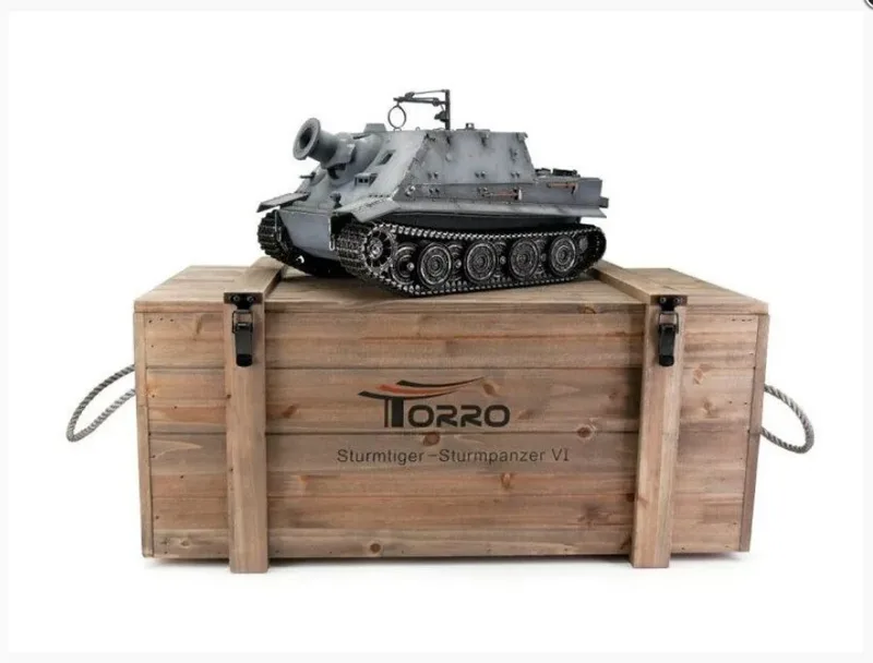 Радиоуправляемый танк Torro Sturmtiger PRO 1/16 ВВ-пушка, деревянная коробка V3.0 2.4G RTR TR11707-GY-3.0