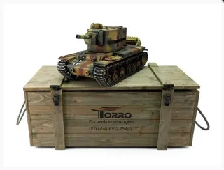 Танк Torro KV-2 1/16 откат ствола (для ИК боя), камуфляж V3.0 2.4G RTR TR11409-CA-3.0