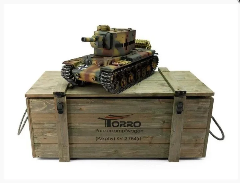 Радиоуправляемый танк Torro KV-2 1/16 откат ствола (для ИК боя), камуфляж V3.0 2.4G RTR TR11409-CA-3.0