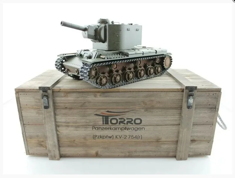 Радиоуправляемый танк Torro КВ-2 1/16 СССР, зеленый, ИК-пушка V3.0 2.4G RTR TR1112438786-3.0
