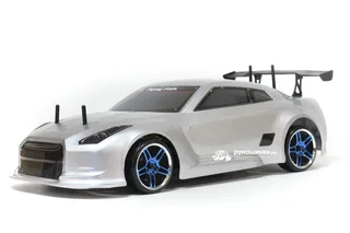 Радиоуправляемая модель для дрифта HSP Flying Fish 1 - 1:10 4WD - 94123/GTR 04 Nissan GTR Серебристый — фото 3
