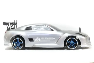 Радиоуправляемая модель для дрифта HSP Flying Fish 1 - 1:10 4WD - 94123/GTR 04 Nissan GTR Серебристый — фото 7