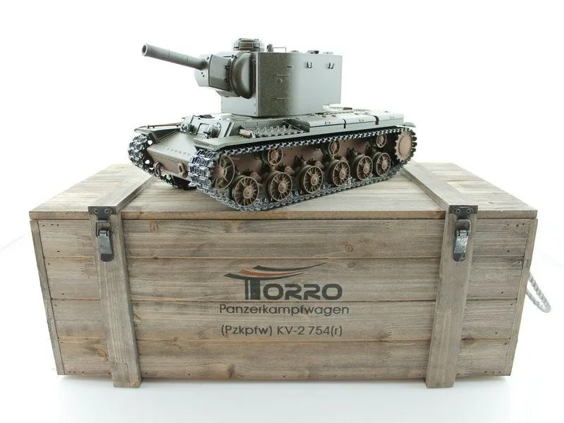 Радиоуправляемый танк Torro КВ-2 1/16 СССР, зеленый, ВВ-пушка V3.0 2.4G RTR TR1112438785-3.0