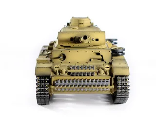 Радиоуправляемая модель танка Taigen 1/16 Panzerkampfwagen III (Германия) дым, свет (для ИК боя) V3 2.4G RTR пустыня TG3848-BD-IR3.0 — фото 7