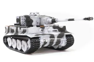 Радиоуправляемая модель Taigen 1/16 Tiger 1 (Германия, поздняя версия) (для ИК боя) V3 2.4G RTR зимний камуфляж TG3818-BS-IR3.0 — фото 5