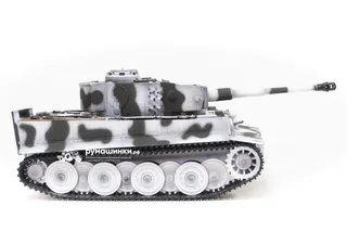 Радиоуправляемый танк Taigen 1/16 Tiger 1 (Германия, поздняя версия) V3 2.4G RTR зимний камуфляж TG3818-BS3.0 — фото 5