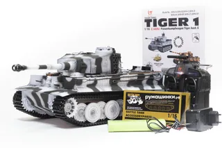 Радиоуправляемый танк Taigen 1/16 Tiger 1 (Германия, поздняя версия) V3 2.4G RTR зимний камуфляж TG3818-BS3.0 — фото 9