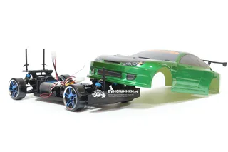 Радиоуправляемая модель для дрифта HSP Flying Fish 1 - 1:10 4WD Кузов Nissan Silvia 94123/12363 GREEN — фото 12