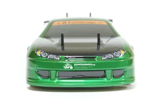 Радиоуправляемая модель для дрифта HSP Flying Fish 1 - 1:10 4WD Кузов Nissan Silvia 94123/12363 GREEN — фото 13