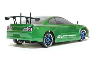Радиоуправляемая модель для дрифта HSP Flying Fish 1 - 1:10 4WD Кузов Nissan Silvia 94123/12363 GREEN — фото 8