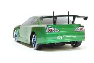 Радиоуправляемая модель для дрифта HSP Flying Fish 1 - 1:10 4WD Кузов Nissan Silvia 94123/12363 GREEN — фото 9
