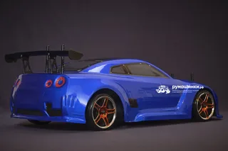 Радиоуправляемая машина для дрифта HSP Flying Fish 1 - 1:10 4WD кузов Nissan R35 GTR 94123/GTR BL — фото 19