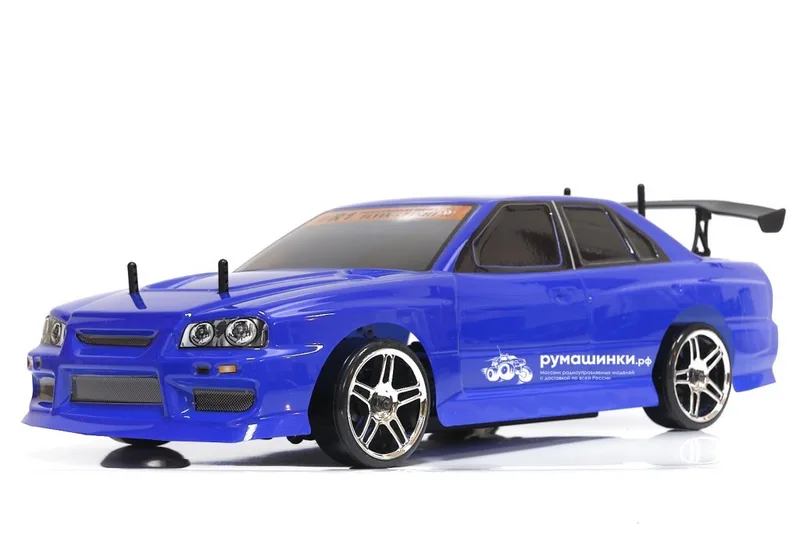 Радиоуправляемая машина для дрифта HSP Flying Fish 1 - 1:10 4WD Кузов Nissan Skyline R34 94123/12330 Blue