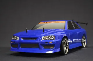 Радиоуправляемая машина для дрифта HSP Flying Fish 1 - 1:10 4WD Кузов Nissan Skyline R34 94123/12330 Blue — фото 10