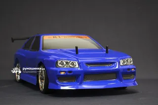 Радиоуправляемая машина для дрифта HSP Flying Fish 1 - 1:10 4WD Кузов Nissan Skyline R34 94123/12330 Blue — фото 11