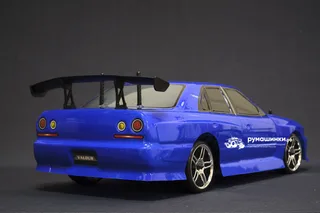 Радиоуправляемая машина для дрифта HSP Flying Fish 1 - 1:10 4WD Кузов Nissan Skyline R34 94123/12330 Blue — фото 13