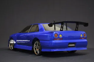 Радиоуправляемая машина для дрифта HSP Flying Fish 1 - 1:10 4WD Кузов Nissan Skyline R34 94123/12330 Blue — фото 14