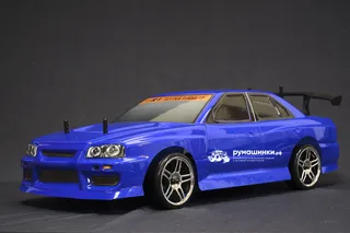 Радиоуправляемая машина для дрифта HSP Flying Fish 1 - 1:10 4WD Кузов Nissan Skyline R34 94123/12330 Blue — фото 9