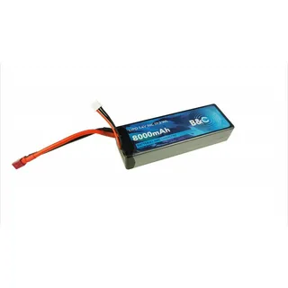 Аккумулятор LiPo B&C - 7.4v 8000мАч 50C (2S, Hardcase, разъём T-Plug) B&C-8000-2S-50-H — фото 2