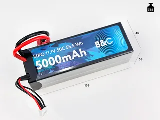 Аккумулятор LiPo B&C - 11.1v 5000mAh 50C (3S, Hardcase, разъём T-Plug) B&C-5000-3S-50-H-T — фото 6